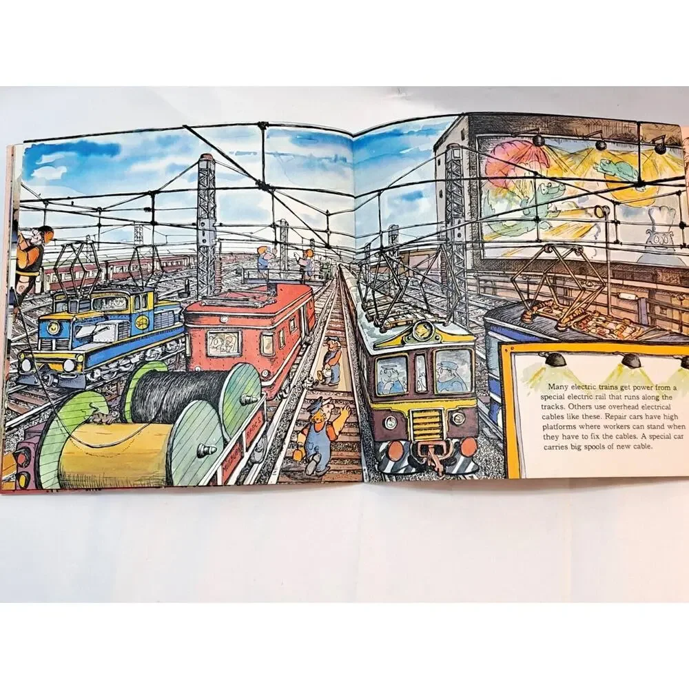 Busy Trains by Peter Lippman (1981 Trade Random House Picture Book)